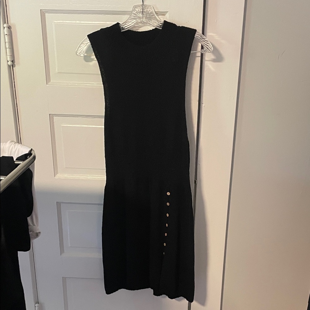 FP Black Sleeveless Sweater Dress
